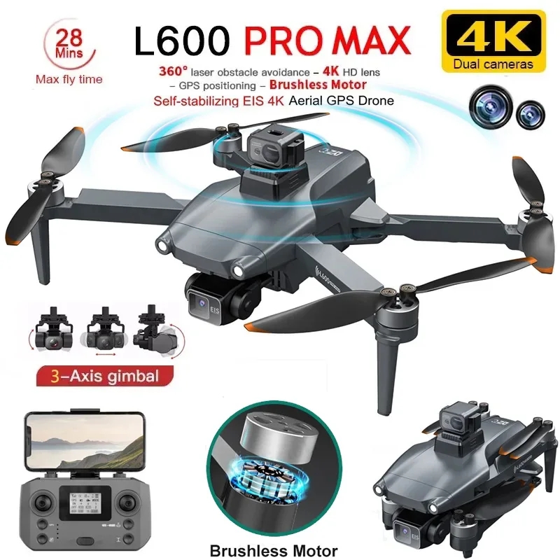 Drone Camera Hd - L600 PRO MAX GPS Drone profesional